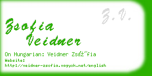 zsofia veidner business card
